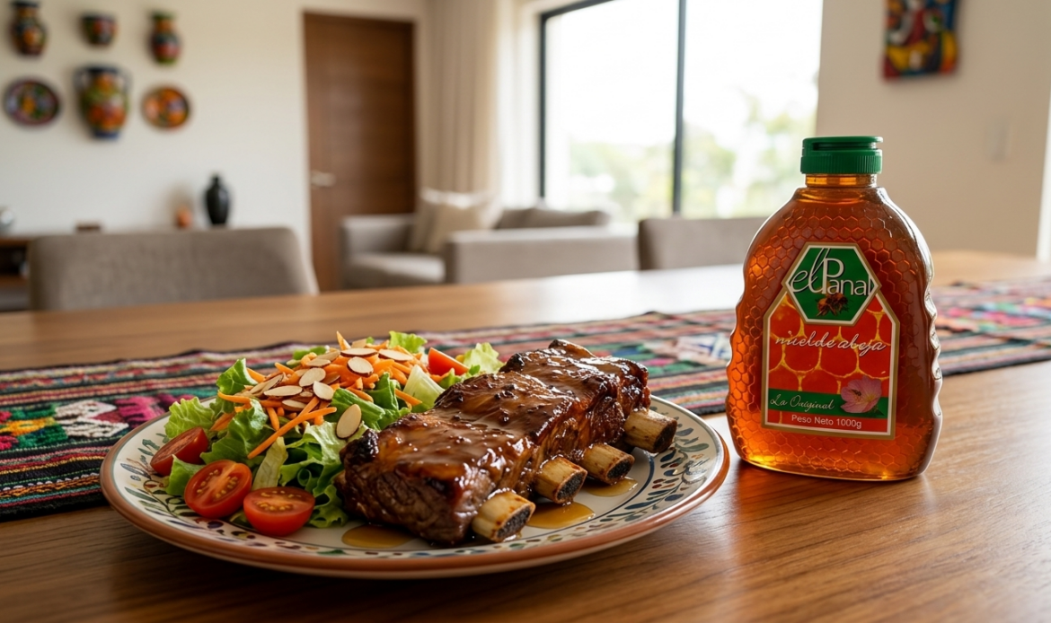 Costillas glaseadas con miel